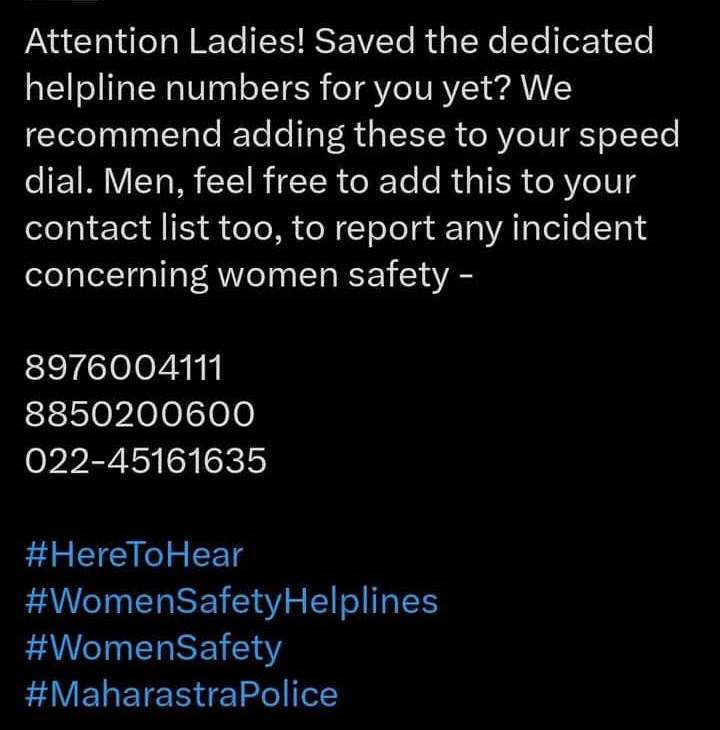 Women Safety Helplines