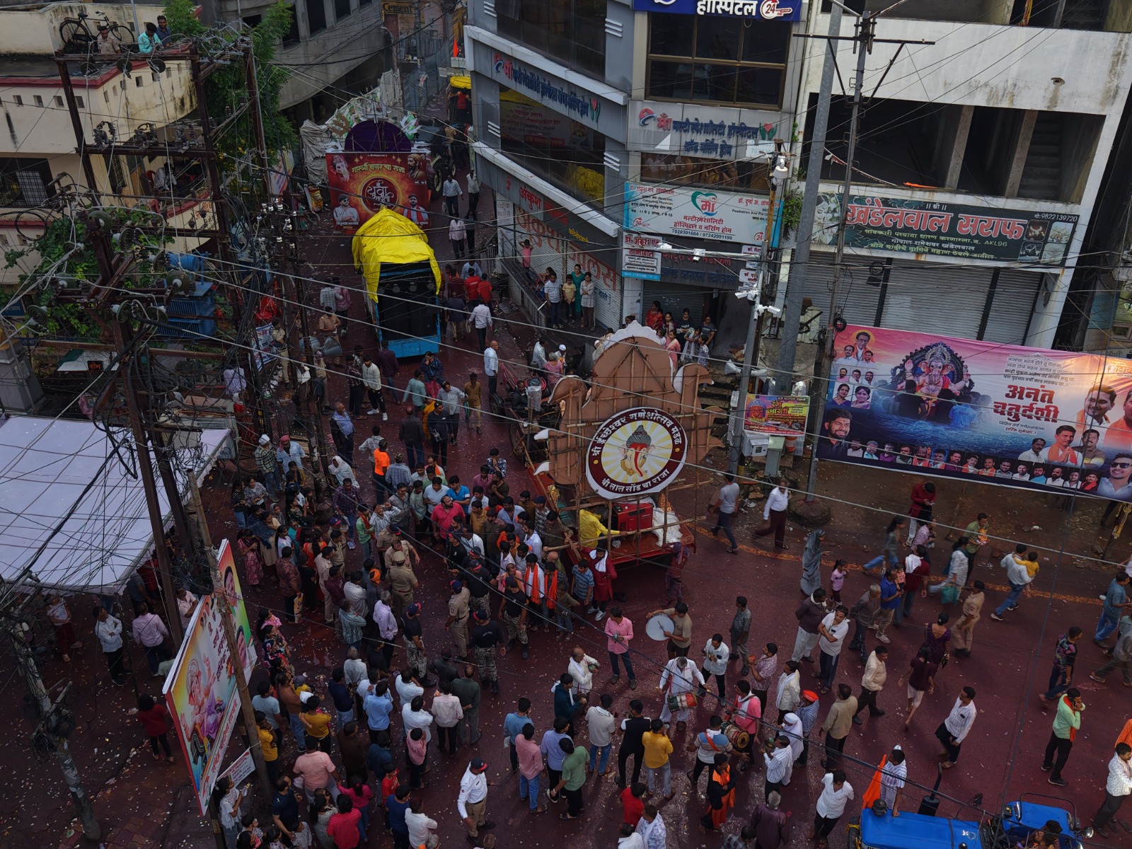 श्री. गणेश विसर्जन मिरवणूक दरम्यान अकोला पोलीसांकडून कडेकोट बंदोबस्त! ड्रोन कॅमेराद्वारे पेट्रोलींग!