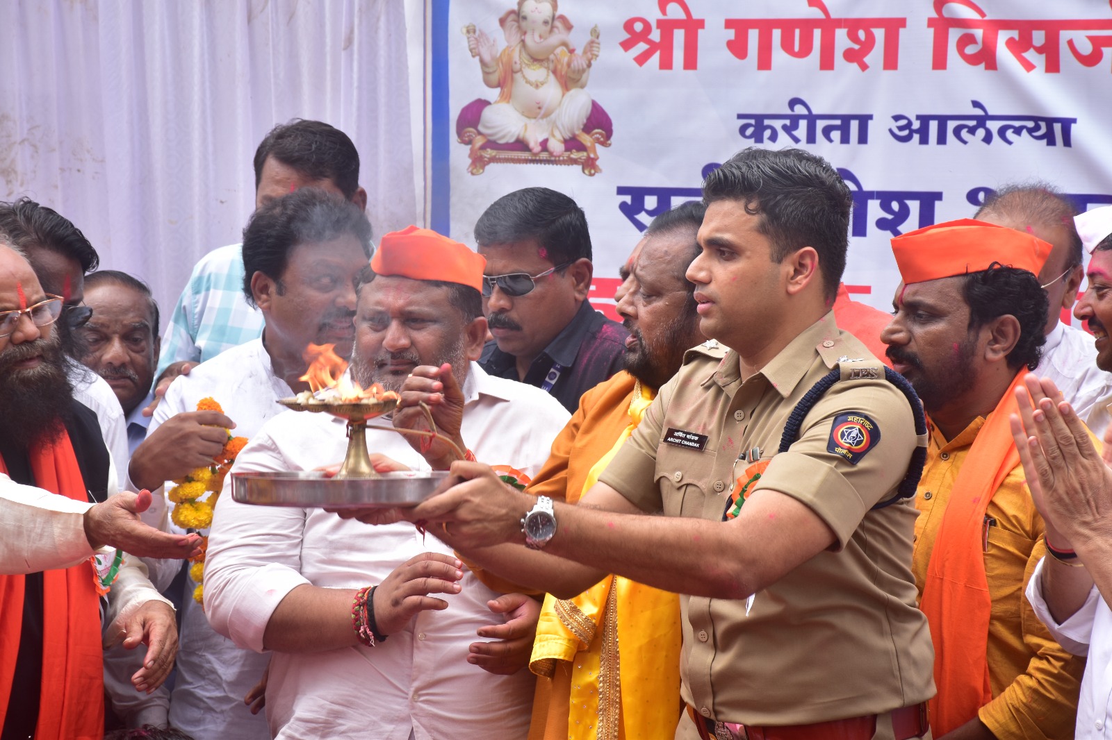 श्री. गणेश विसर्जन मिरवणूक दरम्यान अकोला पोलीसांकडून कडेकोट बंदोबस्त! ड्रोन कॅमेराद्वारे पेट्रोलींग!