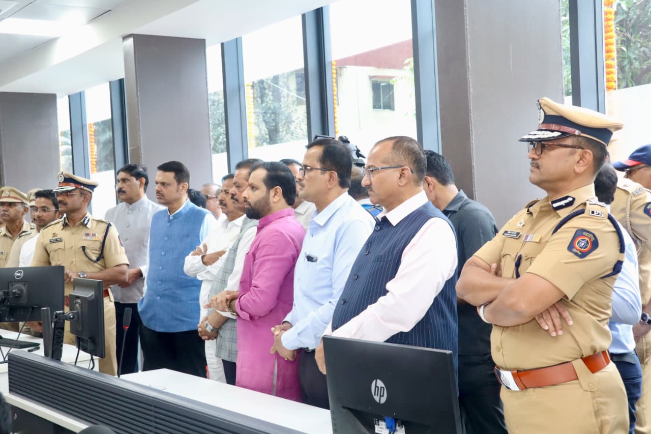 नवी मुंबई पोलीस आयुक्तालयाच्या इंटिग्रेटेड CCTV कमांड सेंटर (ICCC) चे उद्घाटन व कोनशिला अनावरण